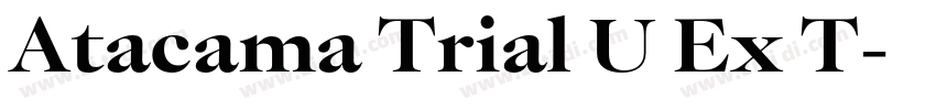 Atacama Trial U Ex T字体转换